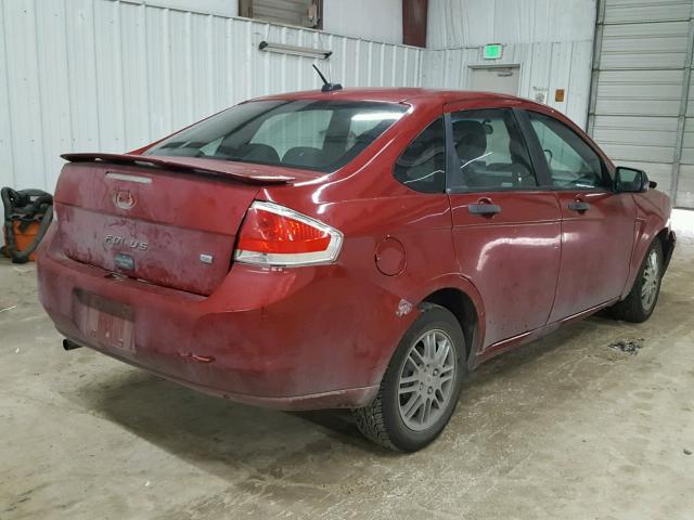 1FAHP3FN7AW111510 - 2010 FORD FOCUS SE RED photo 4