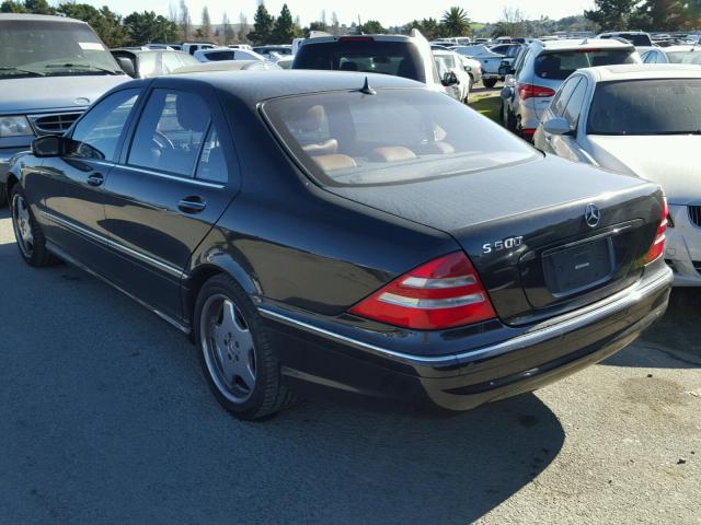 WDBNG75J61A192627 - 2001 MERCEDES-BENZ S 500 BLACK photo 3