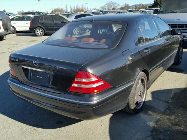 WDBNG75J61A192627 - 2001 MERCEDES-BENZ S 500 BLACK photo 4