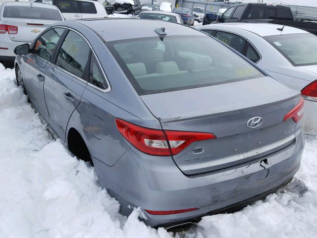 5NPE34AF5FH019260 - 2015 HYUNDAI SONATA SPO GRAY photo 3