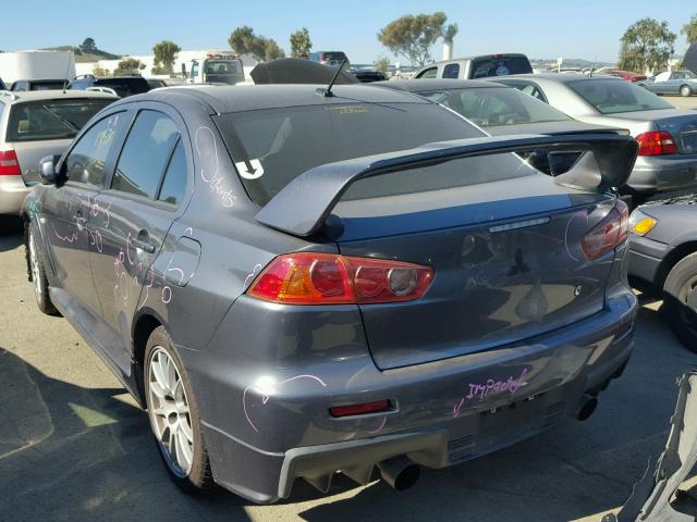 JA3AW86V98U047065 - 2008 MITSUBISHI LANCER EVO GRAY photo 3