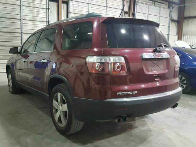 1GKLRMED2AJ116760 - 2010 GMC ACADIA SLT მუქწითელი ფოტო 3