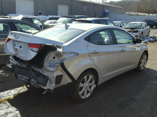 KMHDH4AE6CU277689 - 2012 HYUNDAI ELANTRA GL SILVER photo 4