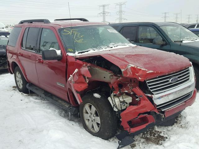 1FMEU73E58UB22654 - 2008 FORD EXPLORER X RED photo 1