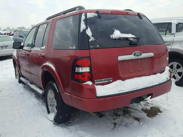 1FMEU73E58UB22654 - 2008 FORD EXPLORER X RED photo 3