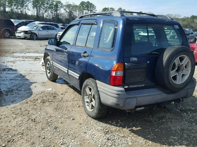 2CNBE13C126911515 - 2002 CHEVROLET TRACKER BLUE photo 3