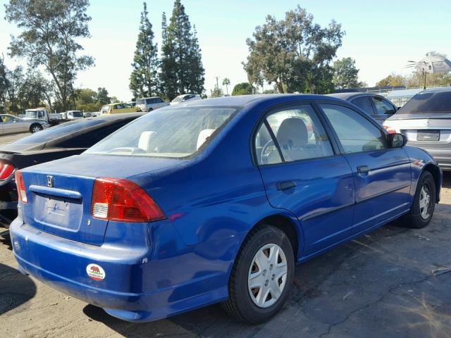 2HGES16365H577207 - 2005 HONDA CIVIC DX V BLUE photo 4