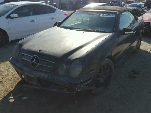 WDBLK65G11T080312 - 2001 MERCEDES-BENZ CLK 320 BLACK photo 2