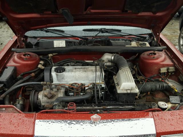 1C3BC55E8FG234649 - 1985 CHRYSLER LEBARON RED photo 7