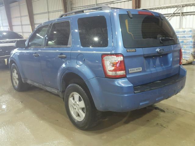 1FMCU02739KA56216 - 2009 FORD ESCAPE XLS BLUE photo 3