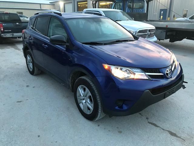 2T3ZFREV0EW101623 - 2014 TOYOTA RAV4 LE BLUE photo 1