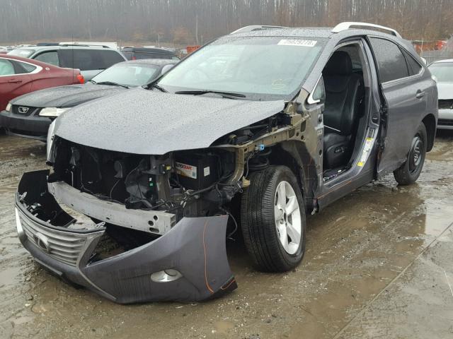 2T2BK1BA0EC244061 - 2014 LEXUS RX 350 GRAY photo 2