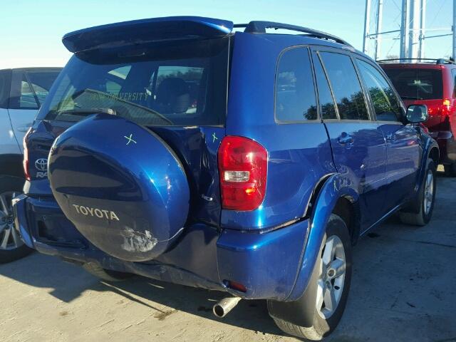 JTEHD20V756030076 - 2005 TOYOTA RAV4 BLUE photo 4