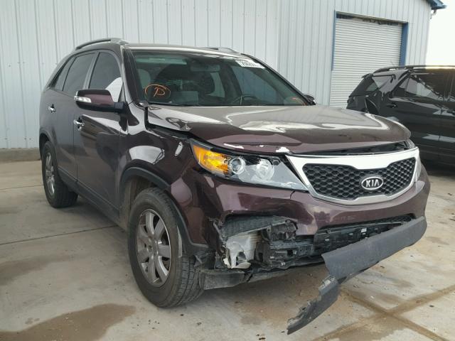 5XYKT4A23DG360015 - 2013 KIA SORENTO LX MAROON photo 1