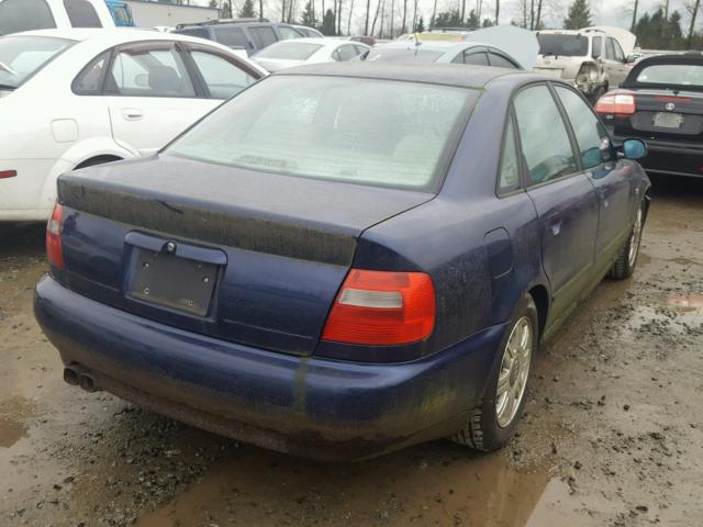 WAUCB28D4WA088707 - 1998 AUDI A4 1.8T QU BLUE photo 4