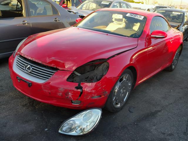 JTHFN48Y530043930 - 2003 LEXUS SC 430 RED photo 2