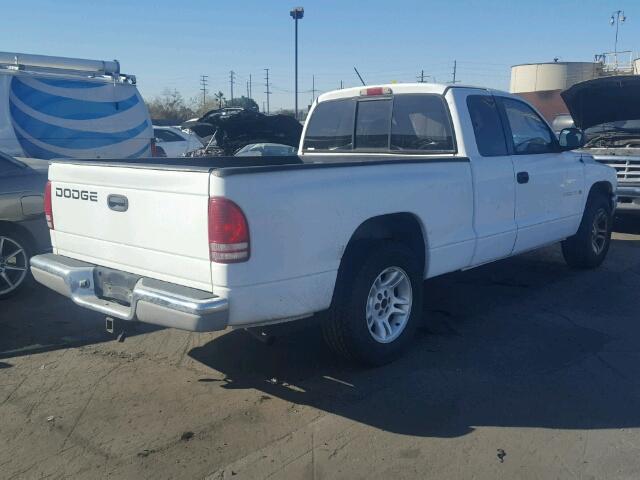 1B7GL22X91S100678 - 2001 DODGE DAKOTA WHITE photo 4