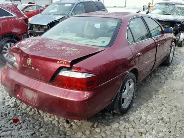 19UUA56613A063180 - 2003 ACURA 3.2TL BURGUNDY photo 4