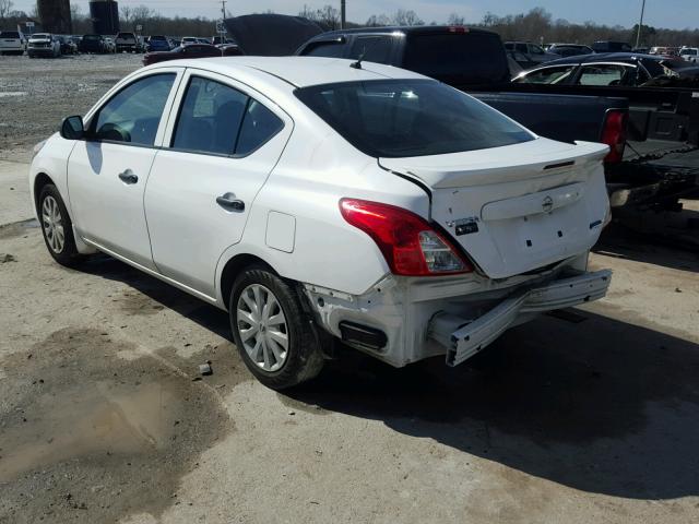 3N1CN7AP7FL886609 - 2015 NISSAN VERSA S WHITE photo 3