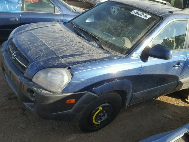 KM8JN72D65U052873 - 2005 HYUNDAI TUCSON GLS BLUE photo 9