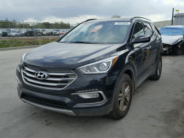 5NMZU3LB6HH007086 - 2017 HYUNDAI SANTA FE S BLACK photo 2