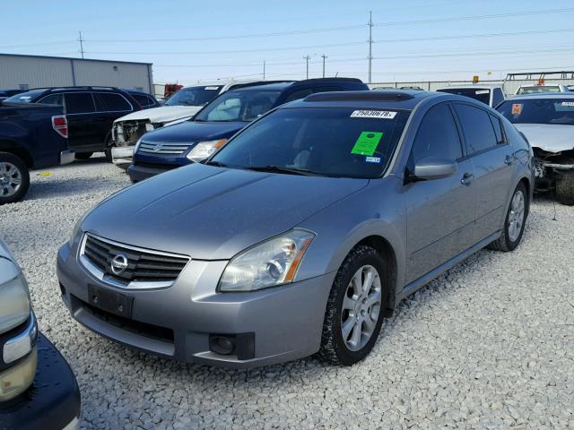 1N4BA41E18C808087 - 2008 NISSAN MAXIMA SE GRAY photo 2