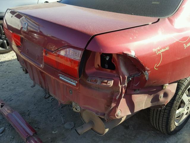 JHMCG6695YC020884 - 2000 HONDA ACCORD SE RED photo 9