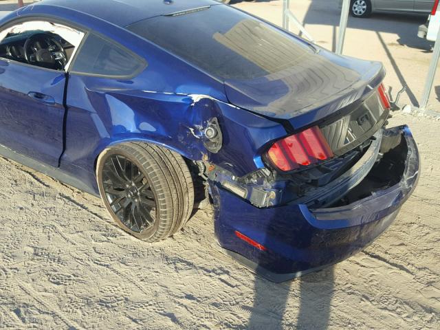 1FA6P8CF5F5345501 - 2015 FORD MUSTANG GT BLUE photo 10