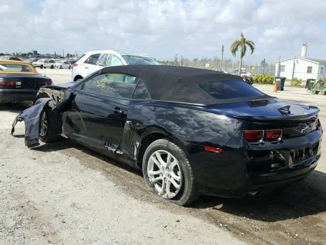 2G1FB3D37D9178583 - 2013 CHEVROLET CAMARO LT BLACK photo 3