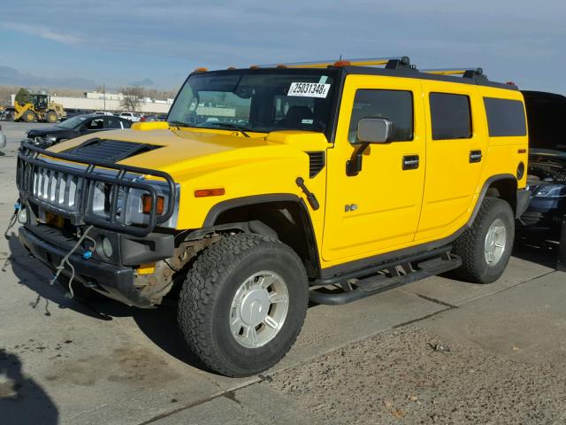 5GRGN23U83H114939 - 2003 HUMMER H2 YELLOW photo 2