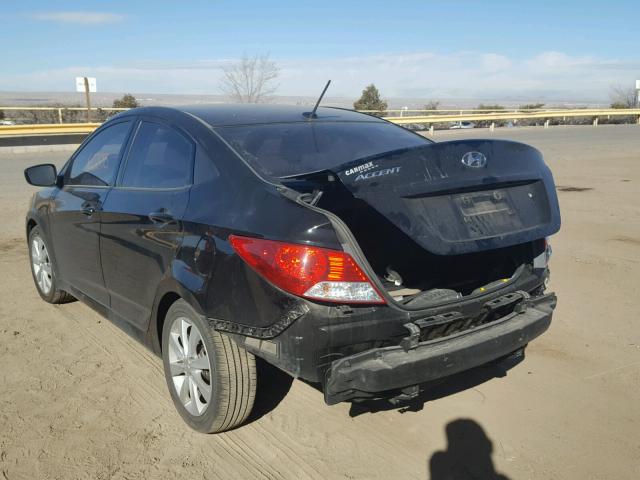 KMHCU4AE6DU379860 - 2013 HYUNDAI ACCENT GLS BLACK photo 3