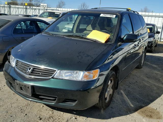 2HKRL18661H512900 - 2001 HONDA ODYSSEY EX GREEN photo 2