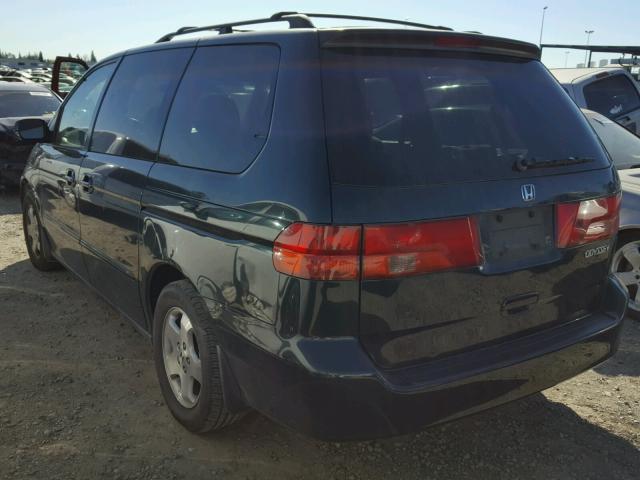 2HKRL18661H512900 - 2001 HONDA ODYSSEY EX GREEN photo 3