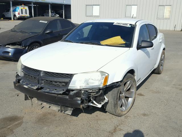 1B3BD4FB8BN548655 - 2011 DODGE AVENGER EX WHITE photo 2