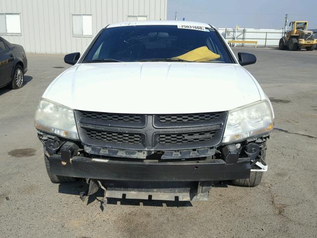 1B3BD4FB8BN548655 - 2011 DODGE AVENGER EX WHITE photo 9