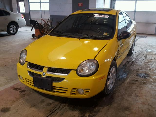 1B3AS56C03D231069 - 2003 DODGE NEON SXT YELLOW photo 2