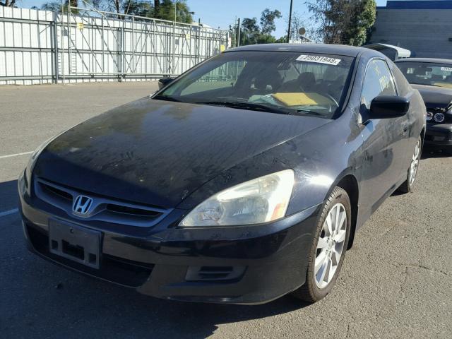 1HGCM82676A000406 - 2006 HONDA ACCORD EX BLACK photo 2