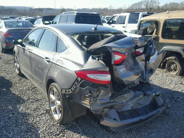 1FA6P0H73E5383956 - 2014 FORD FUSION SE GRAY photo 3