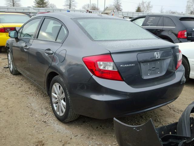 19XFB2F90CE329914 - 2012 HONDA CIVIC EXL GRAY photo 3