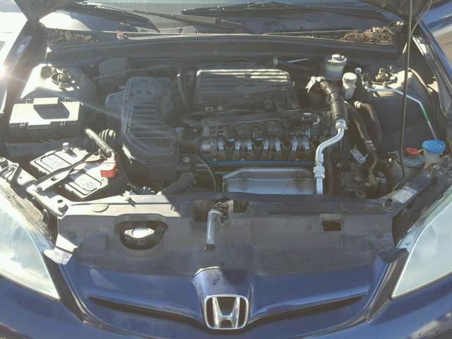 2HGES15585H532109 - 2005 HONDA CIVIC LX BLUE photo 7