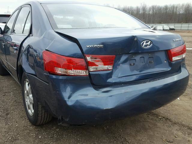 5NPEU46C26H074910 - 2006 HYUNDAI SONATA GLS BLUE photo 9