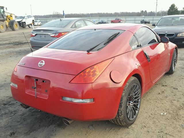 JN1BZ34D67M505592 - 2007 NISSAN 350Z COUPE RED photo 4