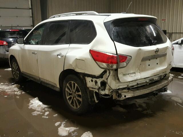 5N1AR2MM3EC635900 - 2014 NISSAN PATHFINDER WHITE photo 3