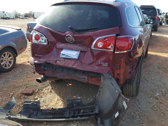 5GAER23728J174255 - 2008 BUICK ENCLAVE CX MAROON photo 9