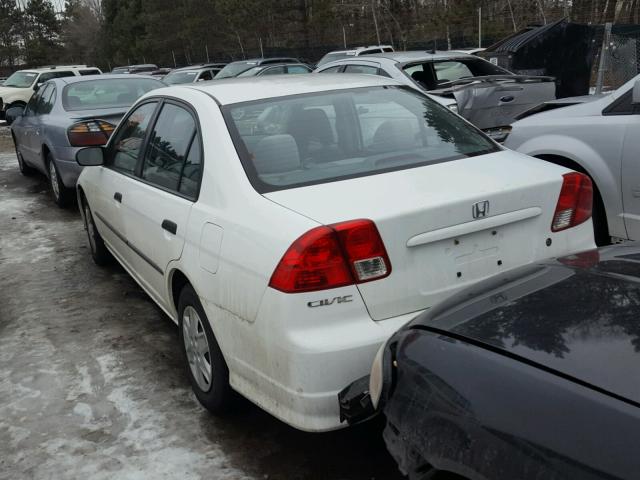 2HGES163X4H591559 - 2004 HONDA CIVIC DX V WHITE photo 3