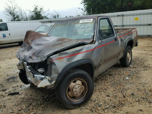 1B7FL26X4PS166344 - 1993 DODGE DAKOTA GRAY photo 2