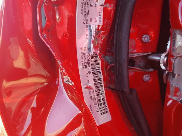 2C3CDXBG9HH537238 - 2017 DODGE CHARGER SE RED photo 10