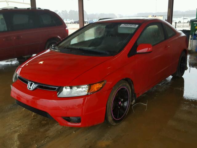 2HGFG12847H511149 - 2007 HONDA CIVIC EX RED photo 2