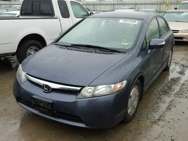 JHMFA36238S009176 - 2008 HONDA CIVIC HYBR BLUE photo 2