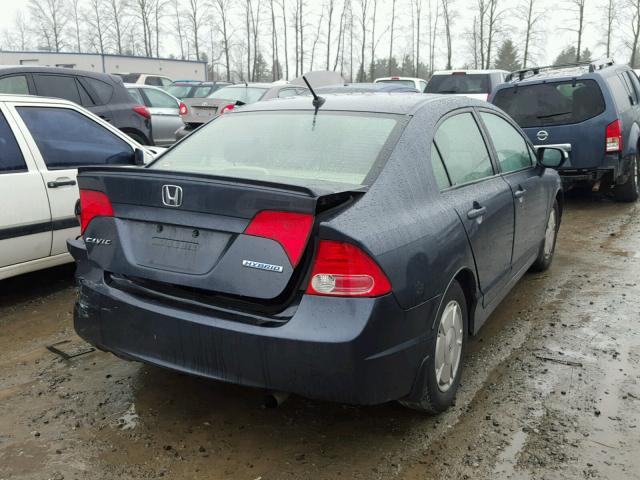 JHMFA36238S009176 - 2008 HONDA CIVIC HYBR BLUE photo 4